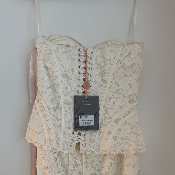 House of CB Solaine Ivory Lace Corset Maxi Dress - Picture 6 of 9